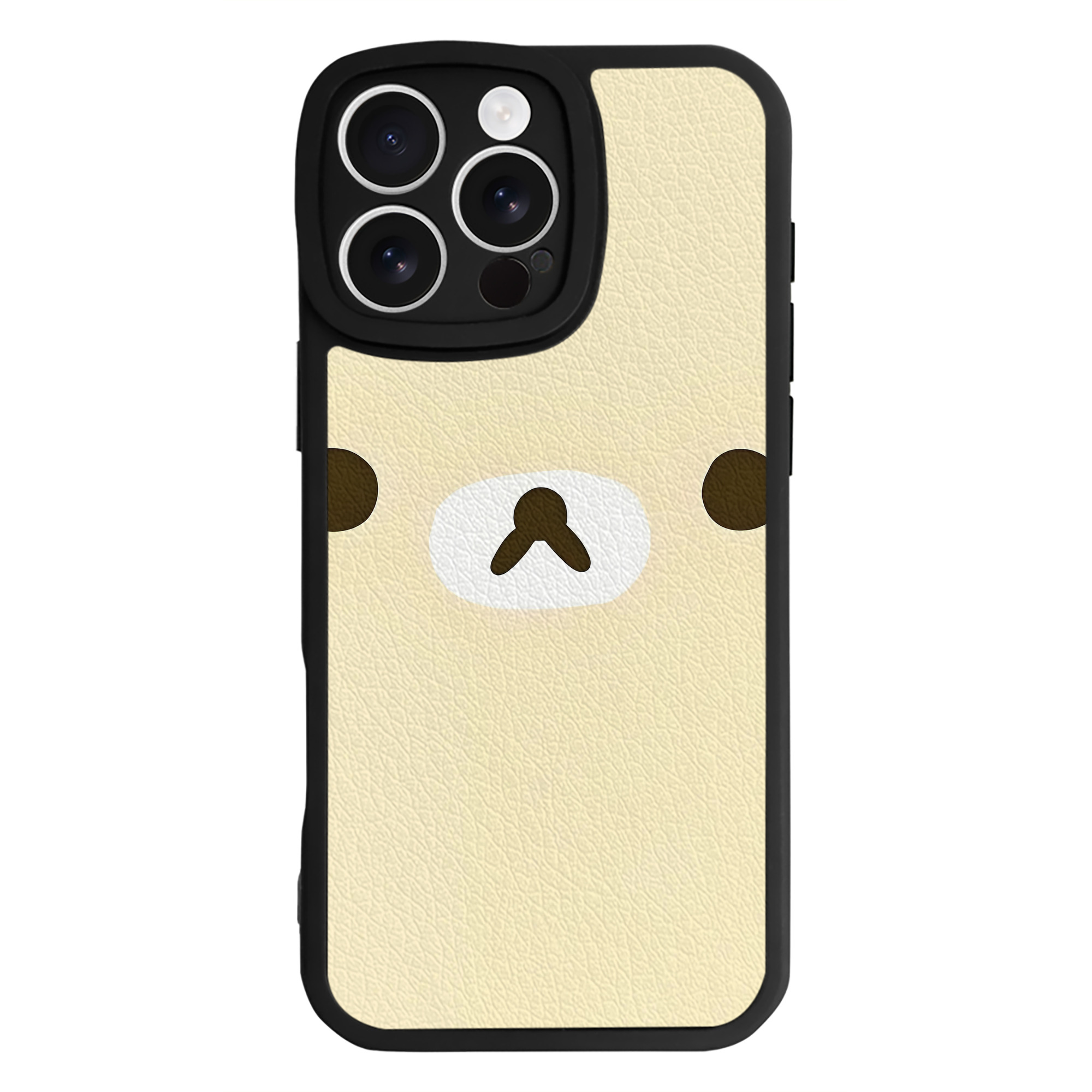 （画像用） リラックマ リラックマ キイロイトリ Rilakkuma Korilakkuma Kiiroitori 【iPhone 16シリーズ対応】シリコンスマホケース（レザー調） 材質：シリコン